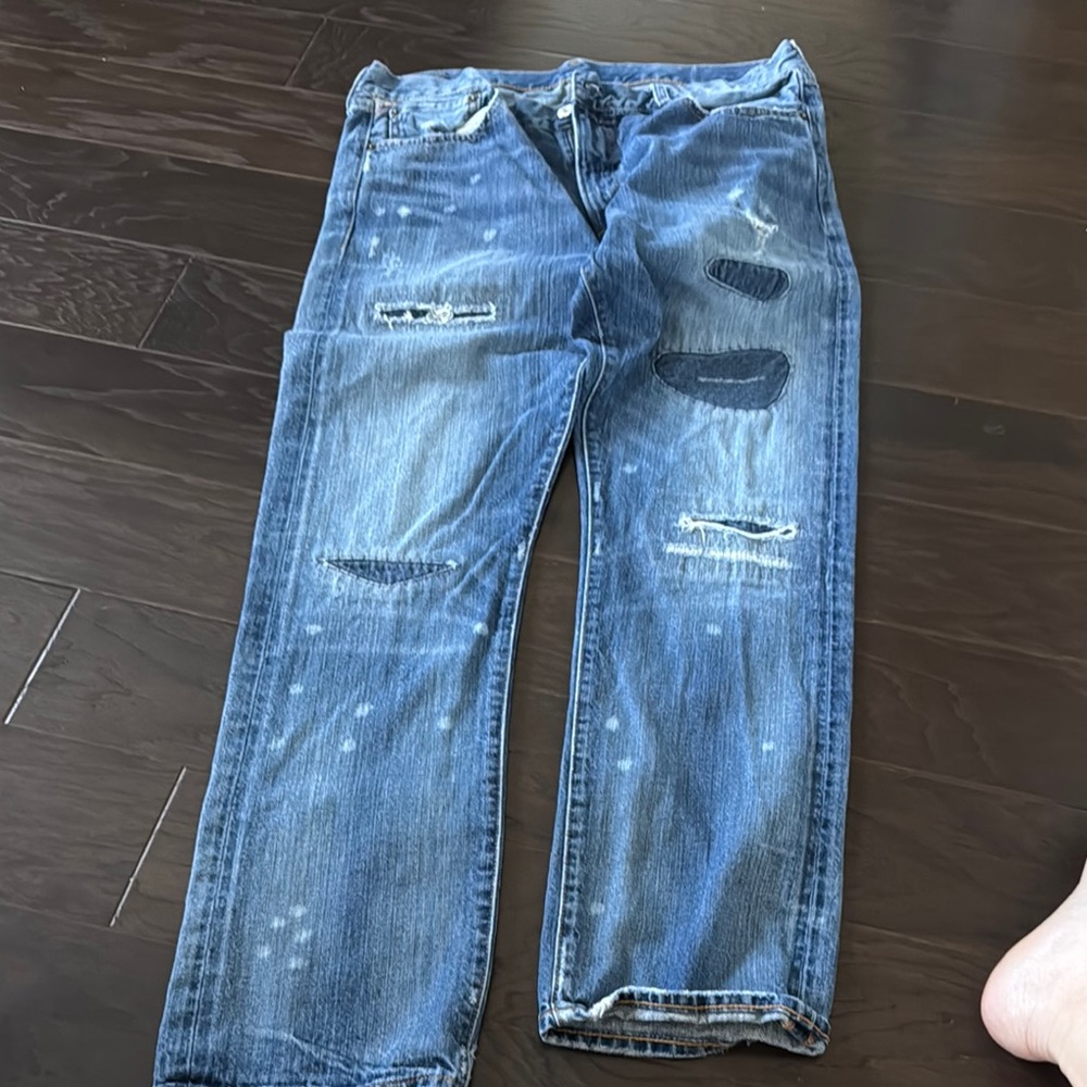 Barely worn and practically new Ralph Lauren Relaxed Fit Jeans with Distressing